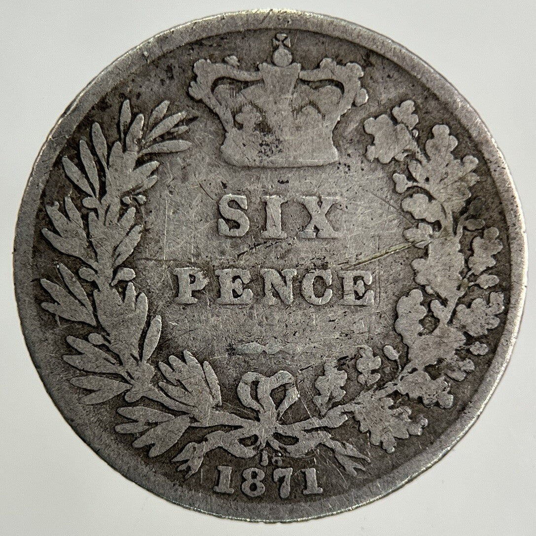 1871 Victoria Sixpence Silver Coin | Collectable Grade