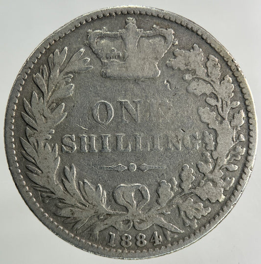 1884 Victoria Shilling Silver Coin | Collectable Grade