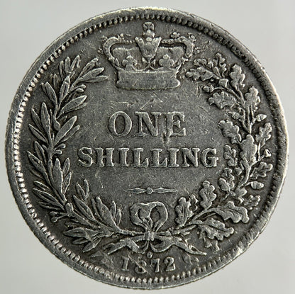 1872 Victoria Shilling Silver Coin | Fine Collectable Grade