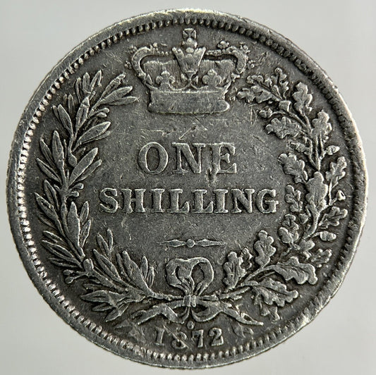 1872 Victoria Shilling Silver Coin | Fine Collectable Grade