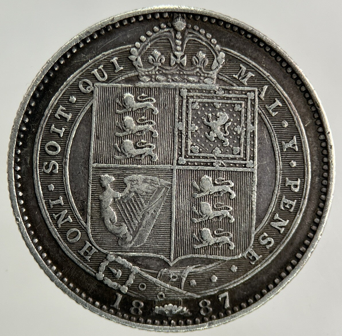 1887 Victoria Shilling Silver Coin | Fine Collectable Grade
