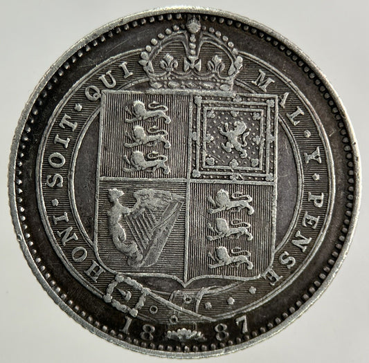 1887 Victoria Shilling Silver Coin | Fine Collectable Grade