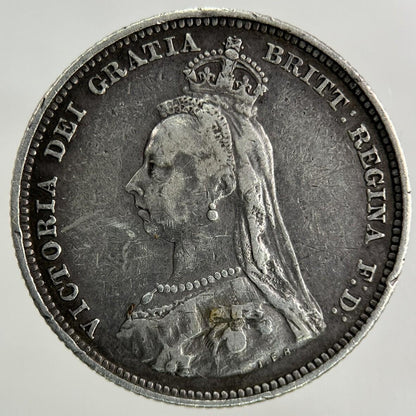 1887 Victoria Shilling Silver Coin | Fine Collectable Grade
