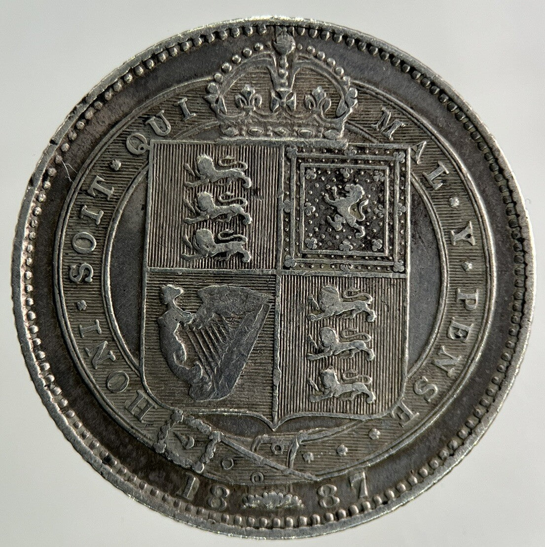 1887 Victoria Shilling Silver Coin | Fine Collectable Grade
