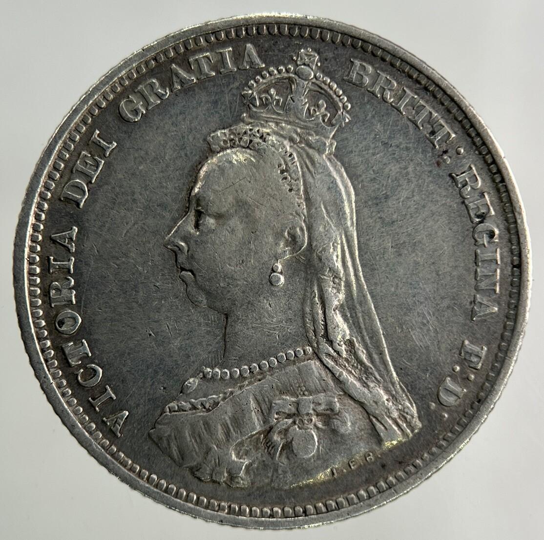 1887 Victoria Shilling Silver Coin | Fine Collectable Grade