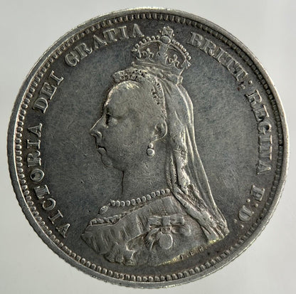 1887 Victoria Shilling Silver Coin | Fine Collectable Grade
