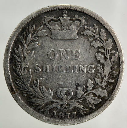 1877 Victoria Shilling Silver Coin | Collectable Grade