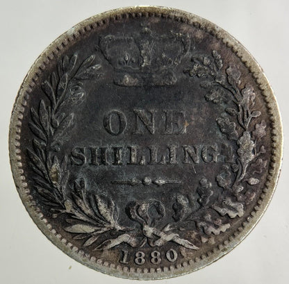 1880 Victoria Shilling Silver Coin | Fine Collectable Grade