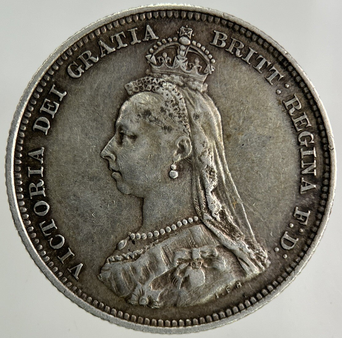 1887 Victoria Shilling Silver Coin | Very High Grade