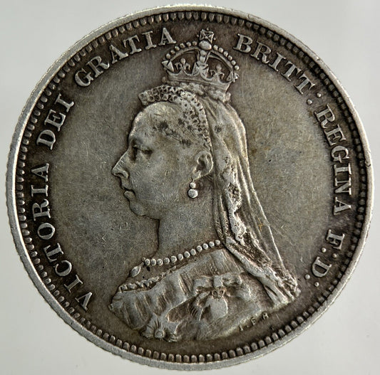 1887 Victoria Shilling Silver Coin | Very High Grade