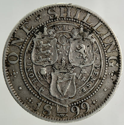 1899 Victoria Shilling Silver Coin | Very High Grade