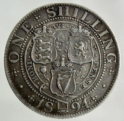 1894 Victoria Shilling Silver Coin | Very High Grade
