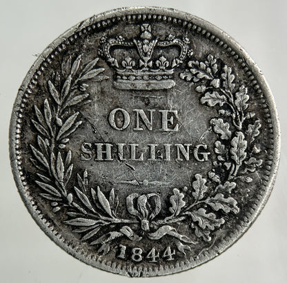 1844 Victoria Shilling Silver Coin | Very High Grade