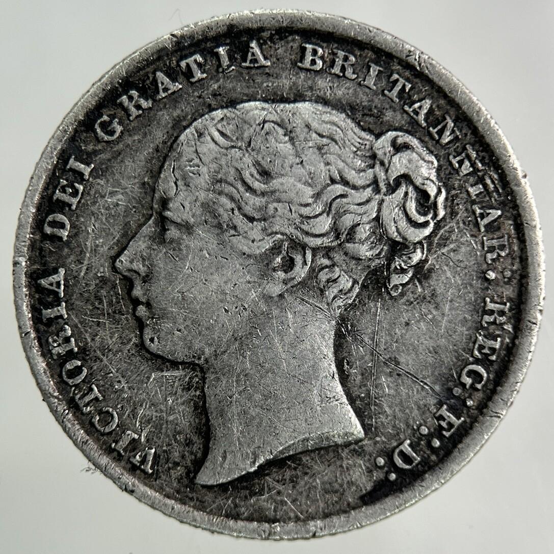 1844 Victoria Shilling Silver Coin | Very High Grade