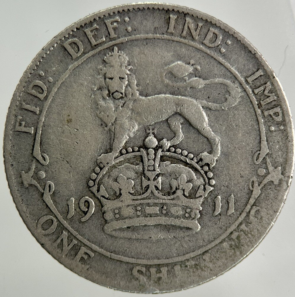 1911 George V Shilling Silver Coin | Fine Collectable Grade