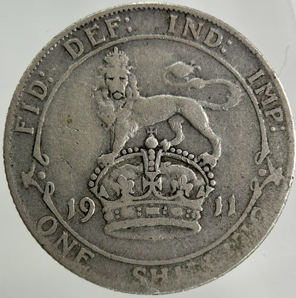 1911 George V Shilling Silver Coin | Fine Collectable Grade