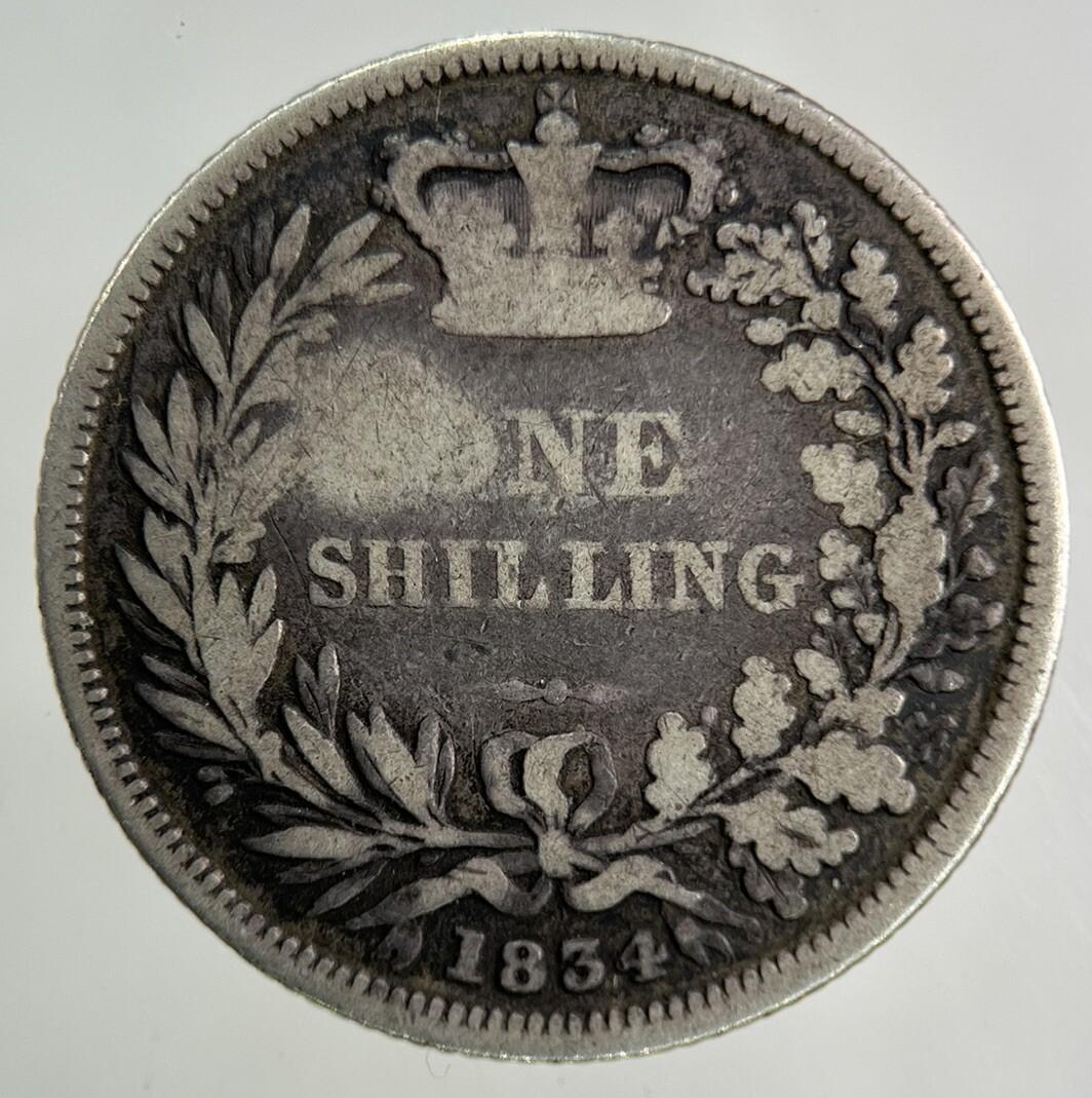 1834 William IV Shilling Silver Coin | Fine Collectable Grade
