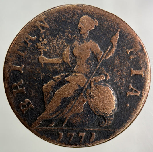 1771 George III 3rd Half-Penny Coin | Fine Collectable Grade