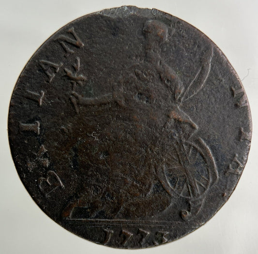 1773 George III 3rd Half-Penny Coin | Fine Collectable Grade