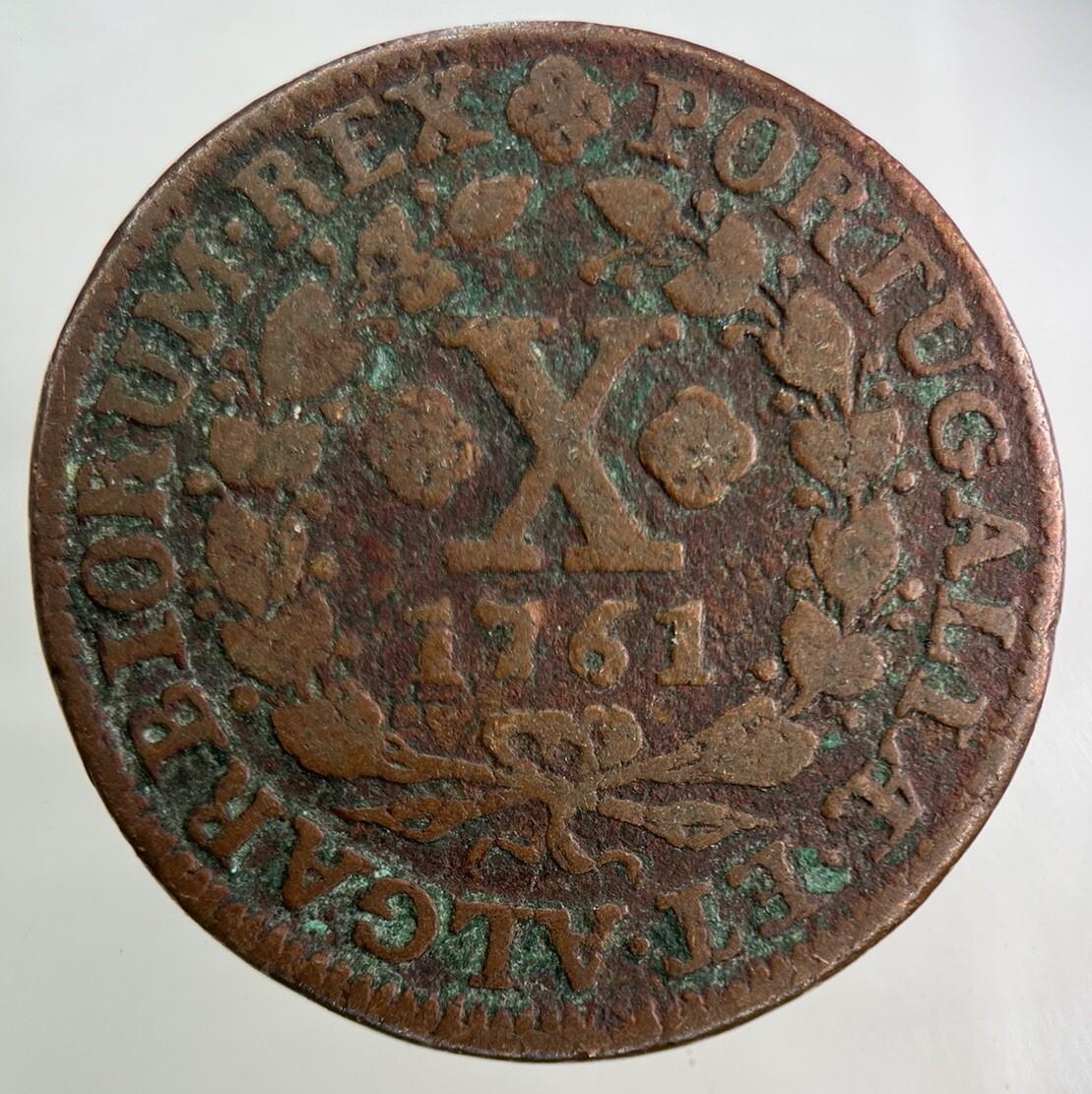 1761 Portugal X 10 Reis Coin | Collectable Grade
