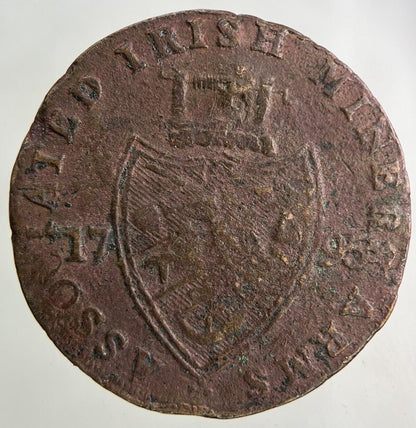 1792 Irish Miners Half-Penny Token Coin | Collectable Grade