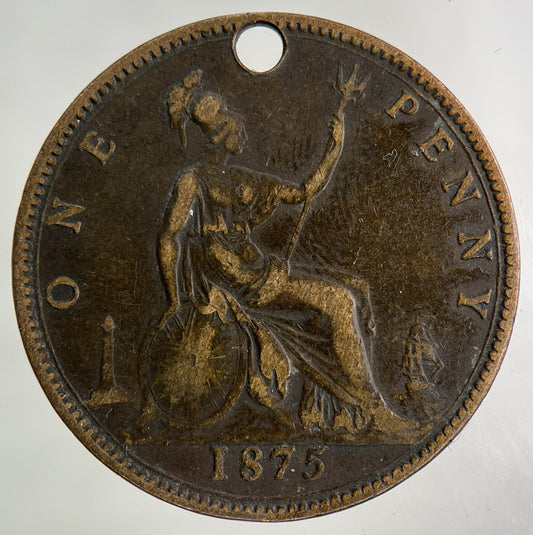1875 Victoria One Penny Coin | Fine Collectable Grade