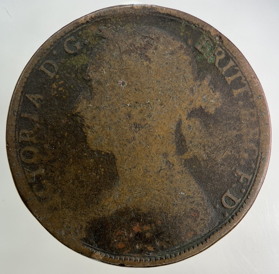 1880 Victoria One Penny Coin | Fair Grade