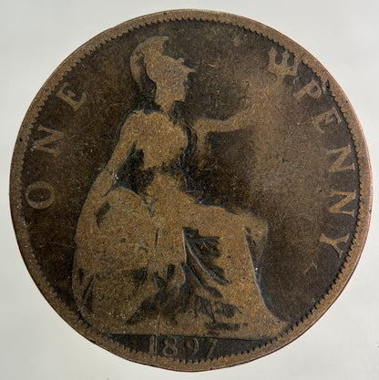 1897 Victoria One Penny Coin | Collectable Grade