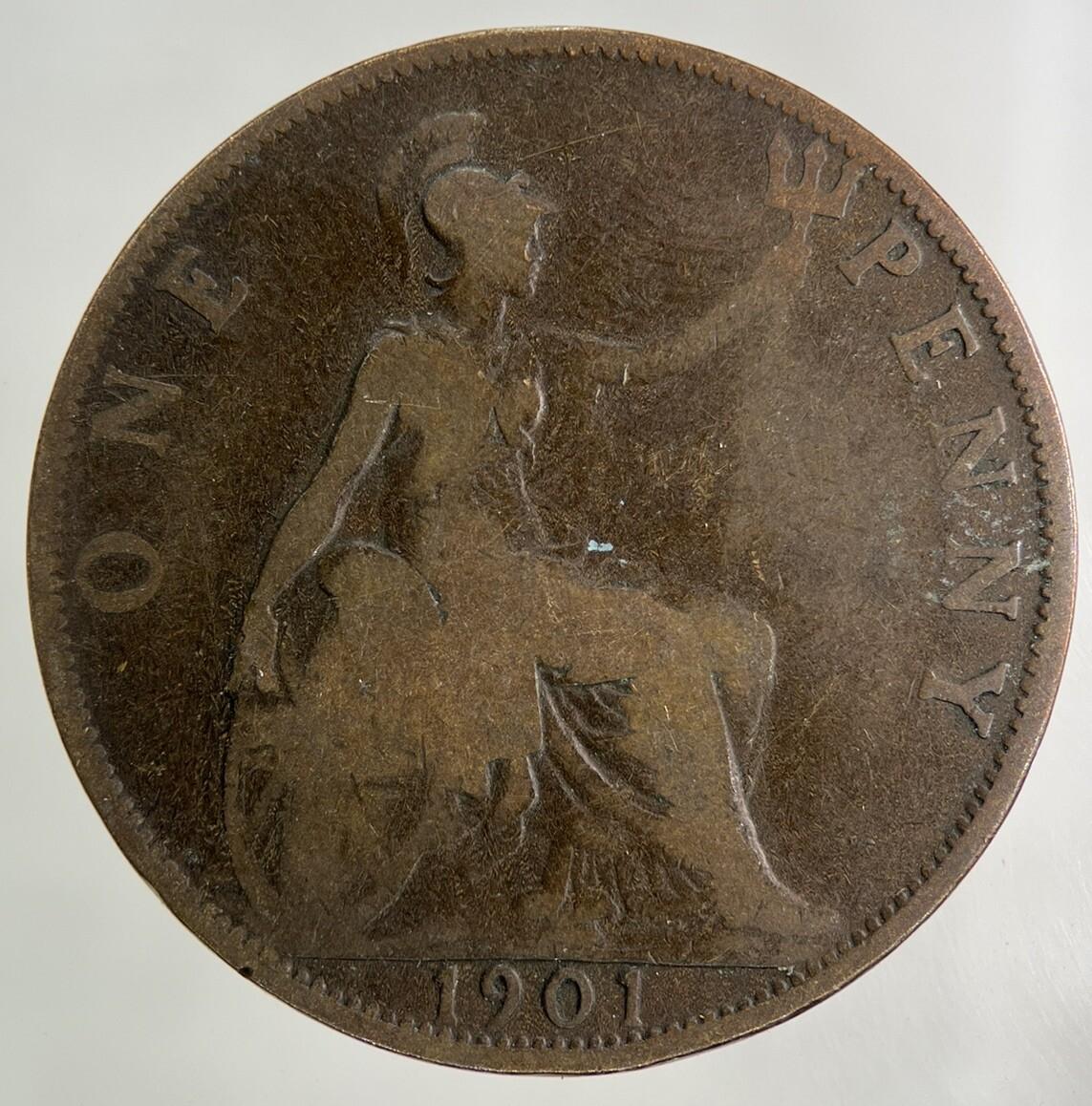 1901 Victoria One Penny Coin | Collectable Grade