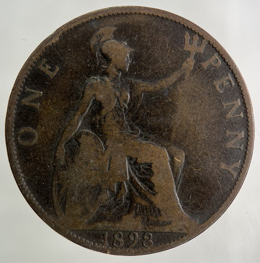 1898 Victoria One Penny Coin | Collectable Grade