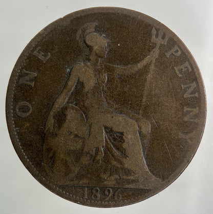 1896 Victoria One Penny Coin | Collectable Grade