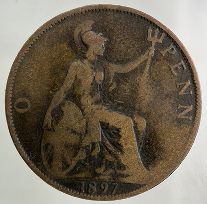 1897 Victoria One Penny Coin | Collectable Grade