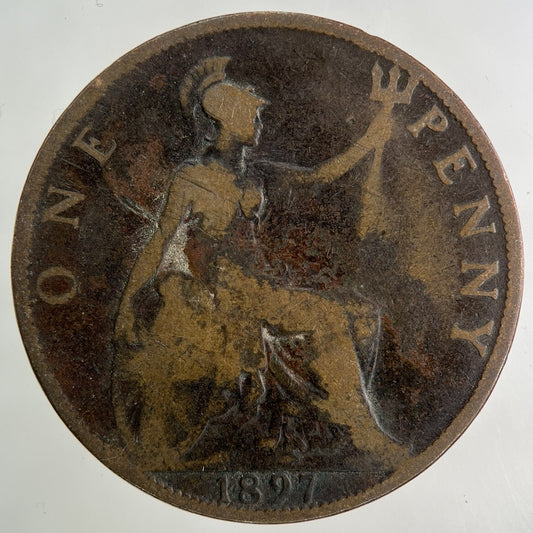 1897 Victoria One Penny Coin | Collectable Grade