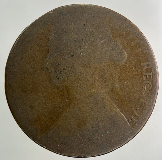 1860 Victoria One Penny Coin | Worn Grade