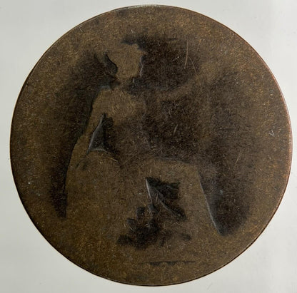 British Victoria Half-Penny Coin | Worn Grade