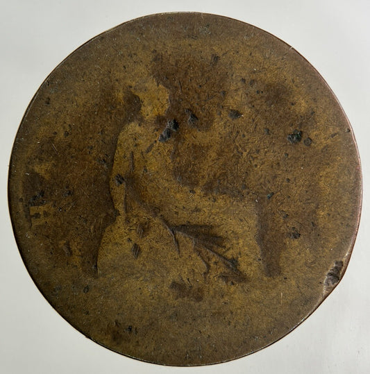 British Victoria Half-Penny Coin | Worn Grade