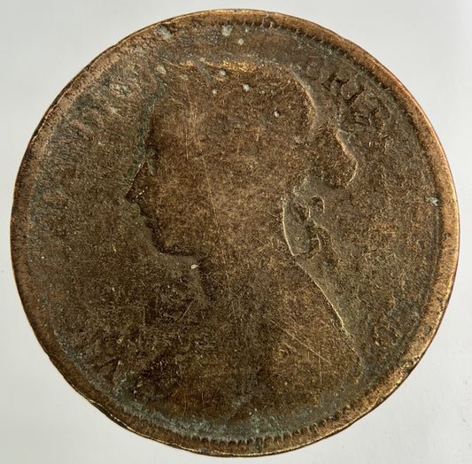 1891 Victoria Half-Penny Coin | Fair Grade