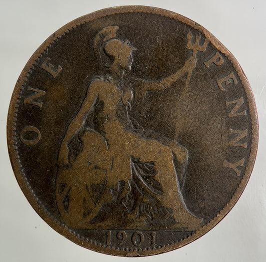 1901 Victoria One Penny Coin | Collectable Grade