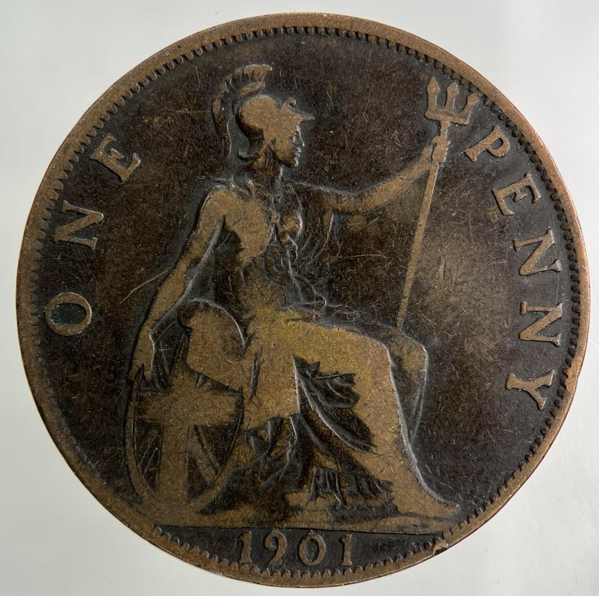 1901 Victoria One Penny Coin | Collectable Grade