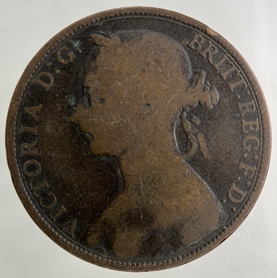 1890 Victoria One Penny Coin | Collectable Grade