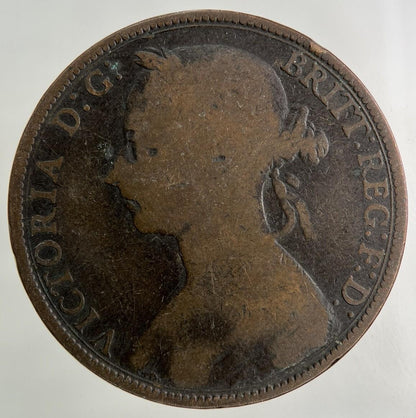 1890 Victoria One Penny Coin | Collectable Grade