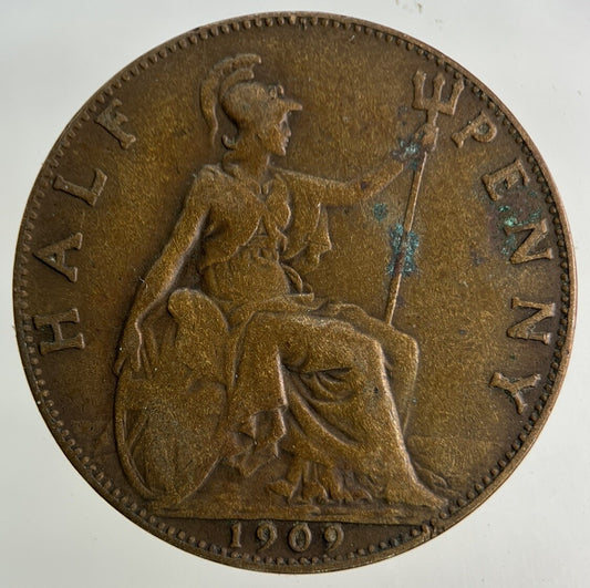 1909 Edward VII Half-Penny Coin | Fine Collectable Grade