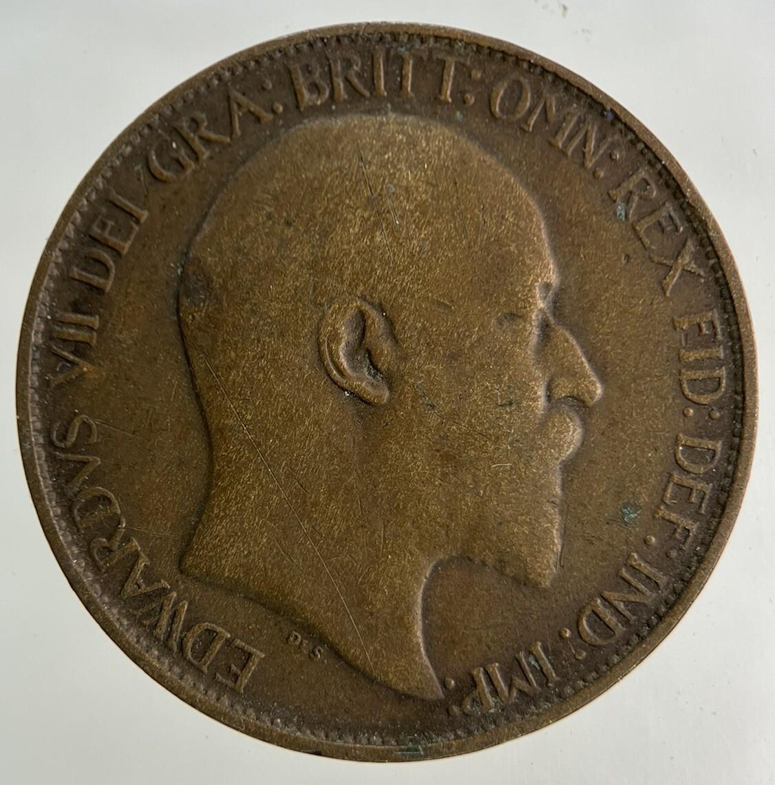 1909 Edward VII Half-Penny Coin | Fine Collectable Grade