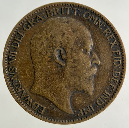 1909 Edward VII Farthing Coin | Fine Collectable Grade
