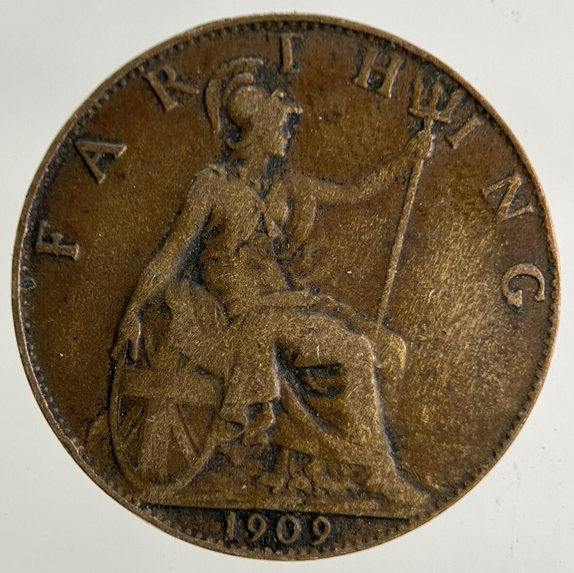 1909 Edward VII Farthing Coin | Fine Collectable Grade