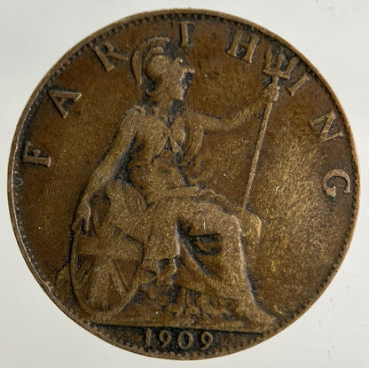 1909 Edward VII Farthing Coin | Fine Collectable Grade