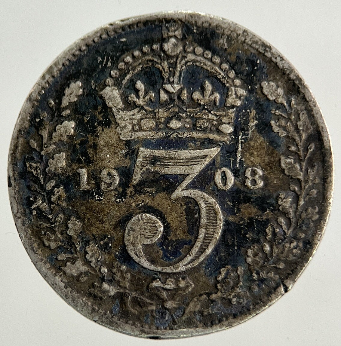 1908 Edward VII Threepence Silver Coin | Collectable Grade