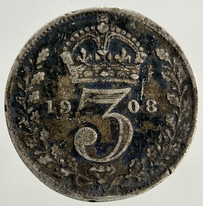 1908 Edward VII Threepence Silver Coin | Collectable Grade