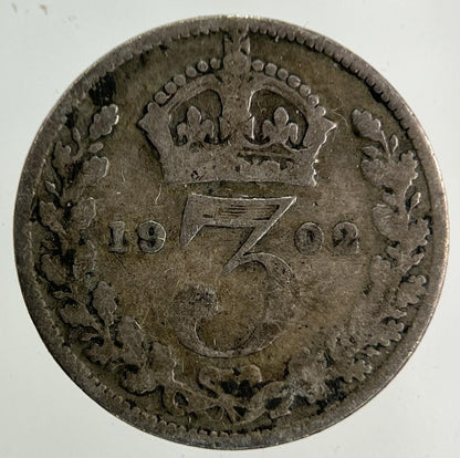 1902 Edward VII Threepence Silver Coin | Collectable Grade