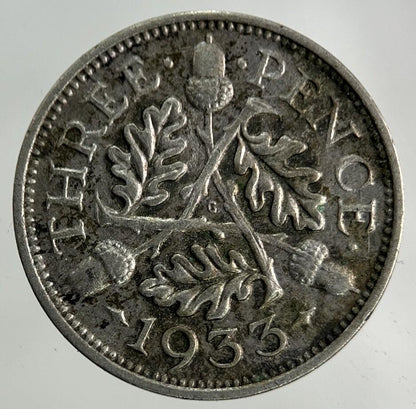 1933 George V Threepence Silver Coin | Fine Collectable Grade